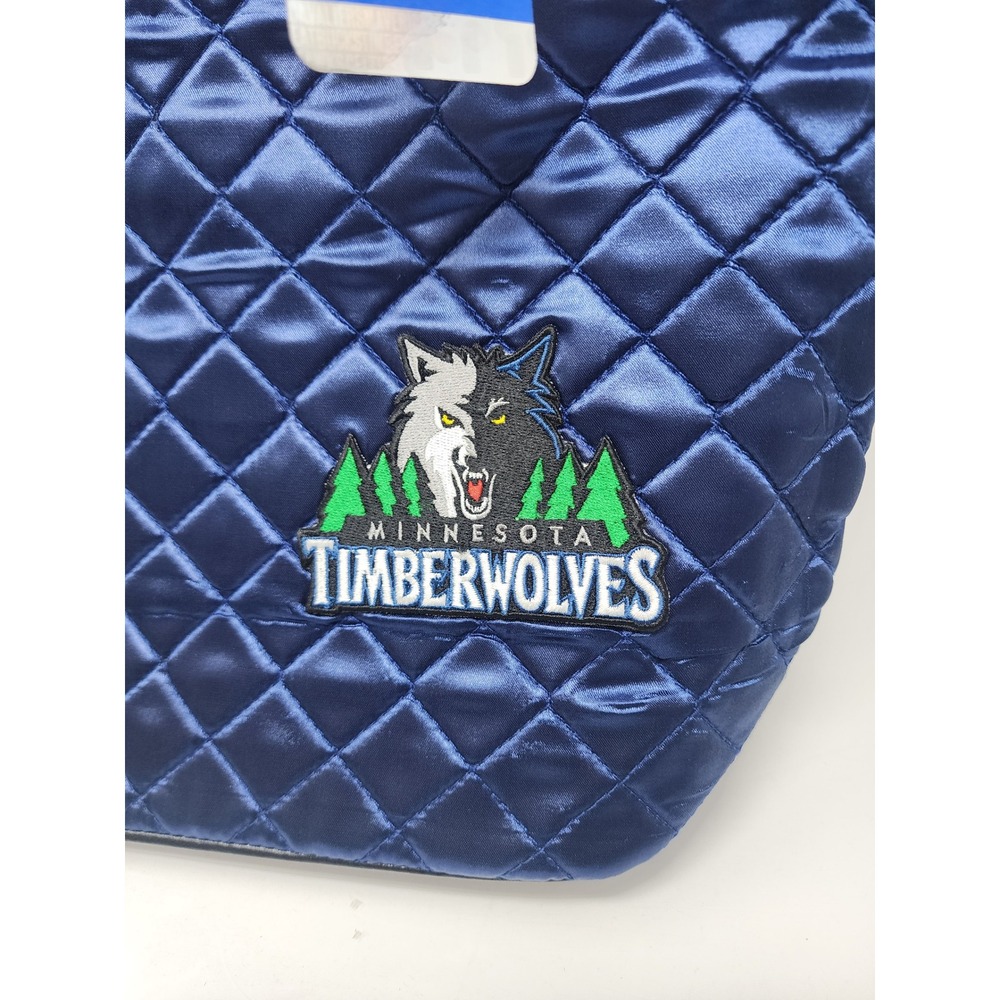 NBA Womens Minnesota Timberwolves Quilted Tote Bag Satin Blend Casual Size OS - Picture 4 of 10